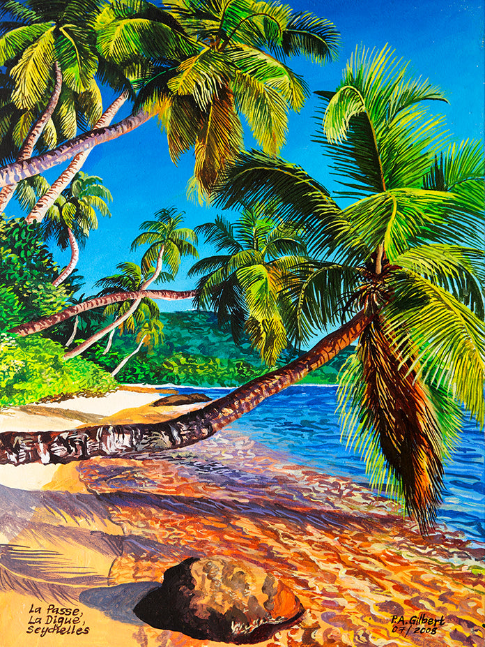 La Passe, La Digue, Original Painting – Seychelles Fine Art