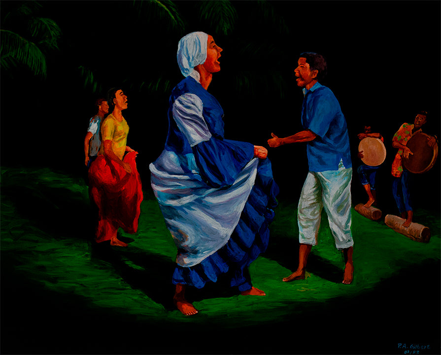Moutia Dance, Original Painting – Seychelles Fine Art