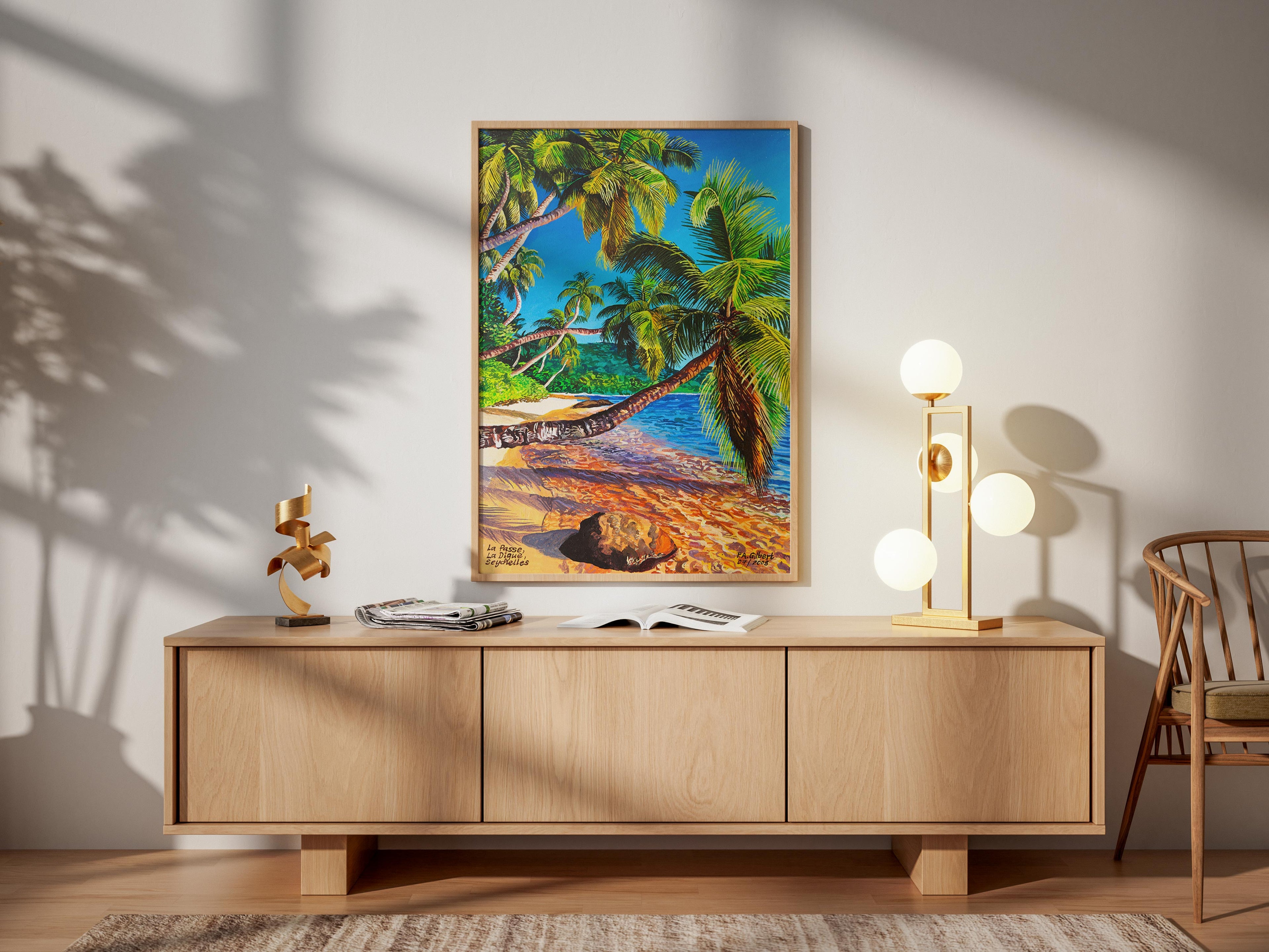 La Passe, La Digue, Original Painting – Seychelles Fine Art
