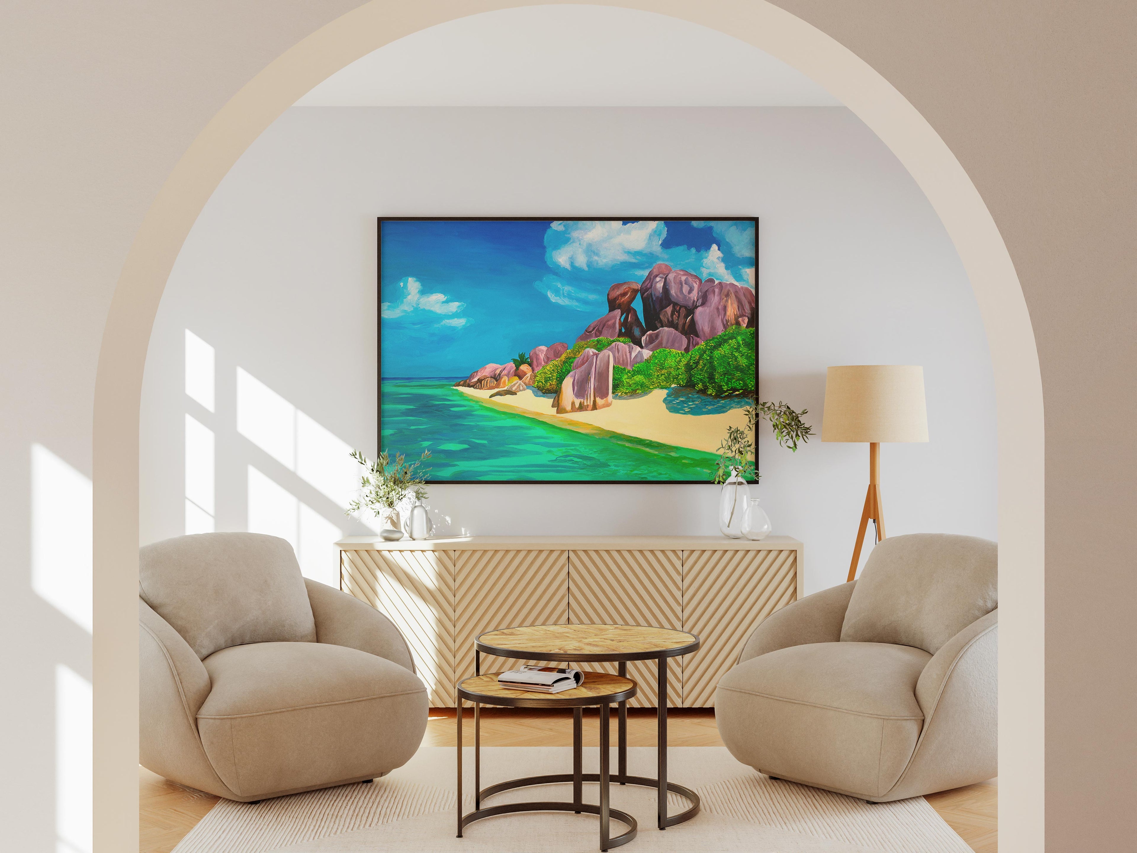 Anse source d'argent no.3, Original Painting – Seychelles Fine Art