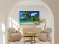 Baie lazare beach, Original Painting – Seychelles Fine Art
